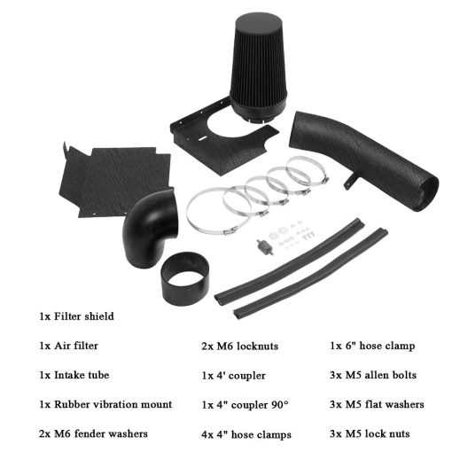 Kit de admision de aire frio de rendimiento de 4" MooSun con filtro para GMC Chevy Chevrolet 1999 2000 2001 2002 2003 2004 2005 2006 V8 4.8L/5.3L/6.0L - Imagen 3