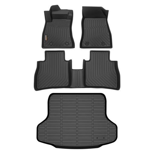 Juego de tapetes para piso y forro de maletero para Nissan Sentra 2014-2019, Tapete de piso para automovil todo clima para accesorios de Nissan Sentra, Tapetes de goma TPE para Nissan Sentra Trunk Liner Trunk Mat