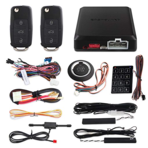 Alarma de Coche EASYGUARD EC002-V Sistema de Arranque Remoto Boton de Encendido Teclado de Contrasena Keyless Go Sistema de codigo variable