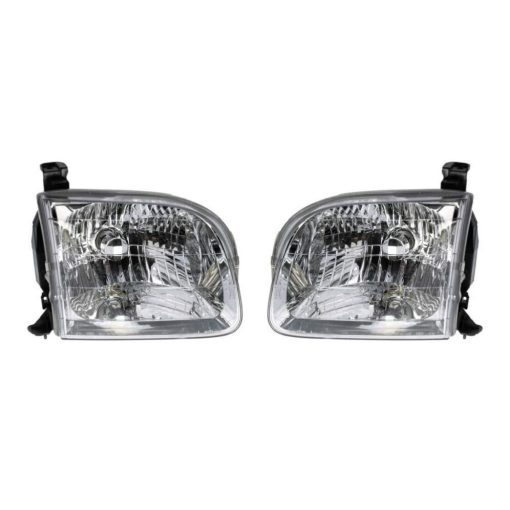 Conjunto de faros delanteros para Toyota Sequoia 2001-2004 / Tundra 2003-2004 Par de lado del conductor y del pasajero para TO2502144 | 81150-0C020 Tundra Double Cab