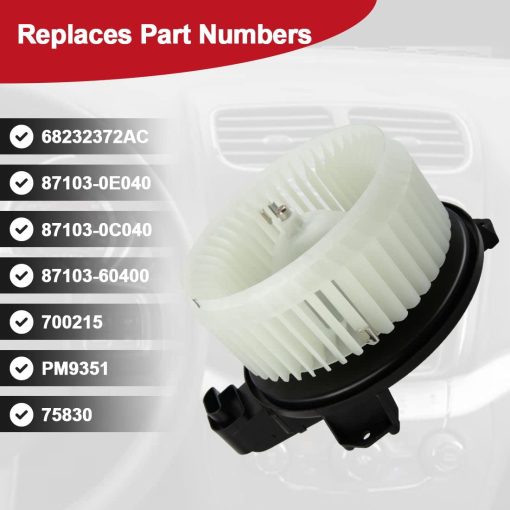 Motor soplador de HVAC con ventilador para Toyota 4Runner Avalon Camry, Lexus ES350 GX460, Dodge Journey - Reemplaza 68232372AC, 87103-0E040 - Imagen 4