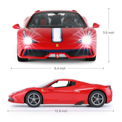 Coche de Control Remoto Rastar | Coche de Juguete a Escala 1/14 Ferrari 458 Special A, para Ninos, Apertura y Cierre Automatico, Rojo - Imagen 4