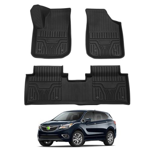 Tapetes para Buick Envision 2016 2017 2018 2019 2020 Accesorios Personalizados Mixsuper - Set de Forros para Todo Clima de Alta Resistencia para 2 Filas