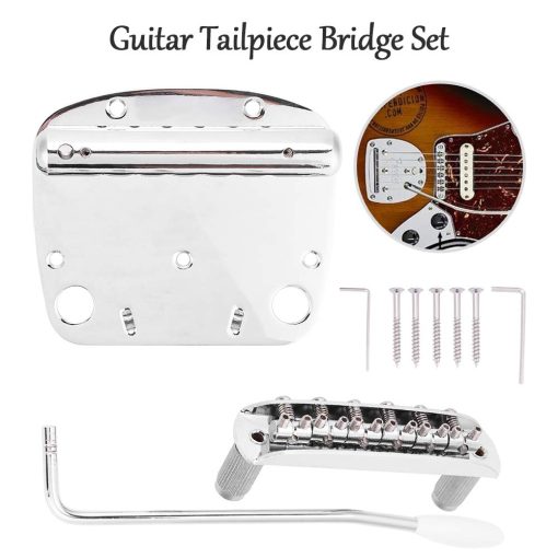 Puente de tremolo para guitarra, 1 set de puente de vibrato con pequenos tornillos y llave para piezas de guitarra electrica - Imagen 8