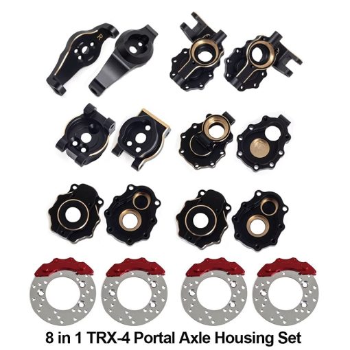 Contrapeso de Laton para Eje del Portal con Recubrimiento Negro para Crawler RC TRX6 TRX4 Piezas de Actualizacion (8 en 1 Set) - Imagen 8