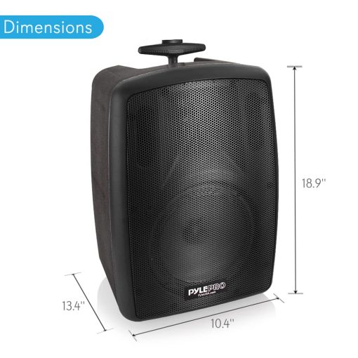 Sistema de Altavoz de PA Portatil Inalambrico Pyle - 360W Bluetooth Compatible Bateria Recargable Altavoz de Sonido para DJ al Aire Libre con Microfono Set con MP3 USB SD Radio FM RCA 1/4" Microfono en Ruedas PPHP8MBA.5 - Imagen 2