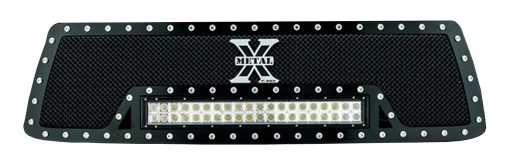 Parrilla Torch para Tundra 2010-2013, Negra, 1 Pieza, Inserto, Tachuelas Cromadas con (1) LED de 20 pulgadas - PN #6319631