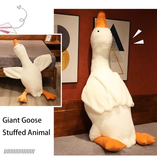Peluche de ganso blanco gigante - 75 pulgadas Suave Peluche de Cisne Animal de Peluche Almohada, Enorme Peluche de Ganso Abrazador Regalos para Todas las Edades (75 pulgadas) - Imagen 4