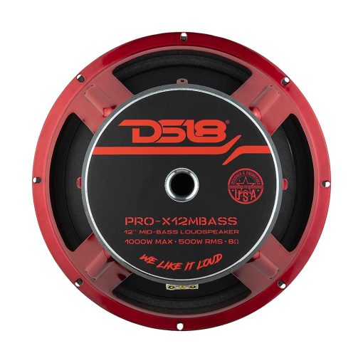 Altavoz de Rango Medio DS18 PRO-X12MBASS - 12", 1000W Max, 8 Ohms (1 Altavoz) - Imagen 6