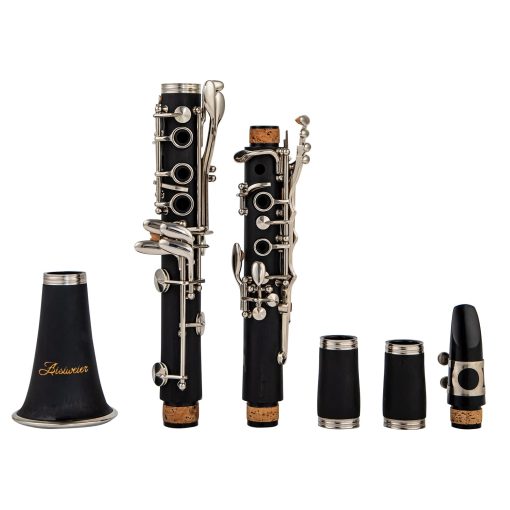 Clarinete en Si Bemol Aisiweier Negro de Ebonita Para Estudiantes Principiantes, Con Llaves Niqueladas, Correa, Grasa para Juntas, Guantes Blancos, Pano de Pulido Suave, 8 Almohadillas para Boquilla, Clarinetes Duros - Imagen 2