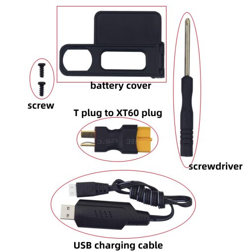 Fytoo 2PCS 11.1V 2200mAh 35C 3S Bateria de Lipo con Conector en T con 2 Cables de Carga USB para MJX H16P H16E H16GT H16BM H16PL 14301 HP161S HP163S HP141 HP141S Coche RC de Alta Velocidad Modelo de Coche de Deriva - Imagen 4