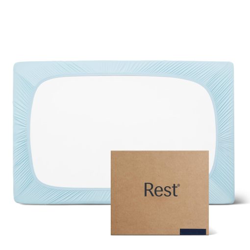 Sabanas Ajustables REST? Evercool?+, Tamano Individual, Azul Claro, 13" Profundo (hasta 15??), Ropa de Cama Transpirable para los que Sufren de Calor y Sudor Nocturno, Sabana con Hilo de Plata Ionic+ Autolimpiante para Piel Sensible