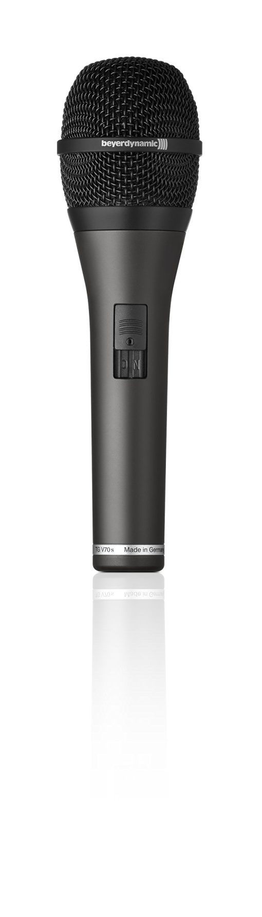 Microfono dinamico profesional Beyerdynamic TG-V70DS para vocales, con patron polar hipercardioide y interruptor de encendido/apagado bloqueable