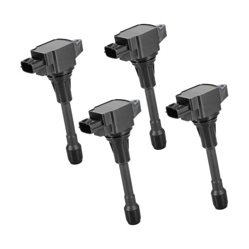 Bobina de Encendido para Automovil ABSOPRO 22448-1KT1A Repuesto Lado del Motor para Nissan Versa 2007-2018 Negro 4 piezas