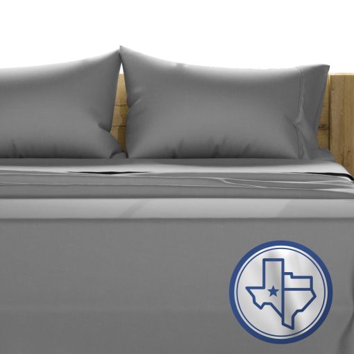 TEXAS LINEN CO. Juego de Sabanas de Algodon Egipcio de Lujo Tamano Reina - 1000 Hilos 4 Piezas Sabanas Reina, Suaves, Refrescantes Sabana de Sarga de Tela de Punto Extra Larga - Se Ajusta hasta 18? Bolsillo Profundo - Gris Oscuro