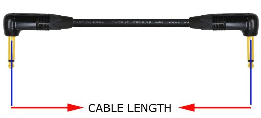 3 Unidades - Cable de Guitarra de 15 Pulgadas - Hecho a medida por WORLDS BEST CABLES con alambre Mogami 2524 y conectores Neutrik NP2RX-B ? Inch (6.35mm) Dorados en angulo Recto - Imagen 4