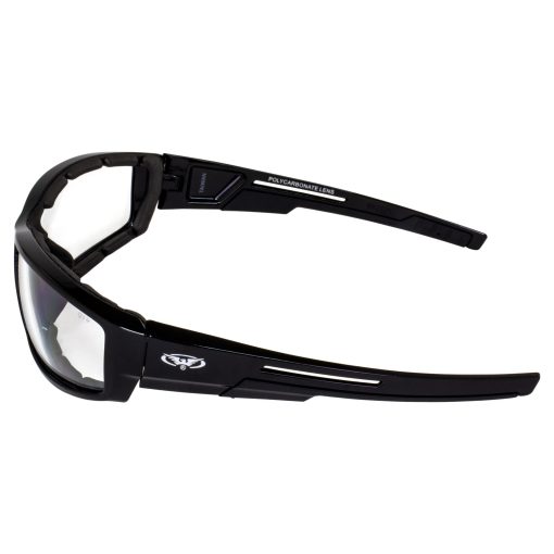 Global Vision 4 Pares de Gafas de Sol de Moto Acolchadas Global Vision Sly Negro con Lentes Transparentes, Gris, Amarillas y Espejo Rojo - Imagen 5