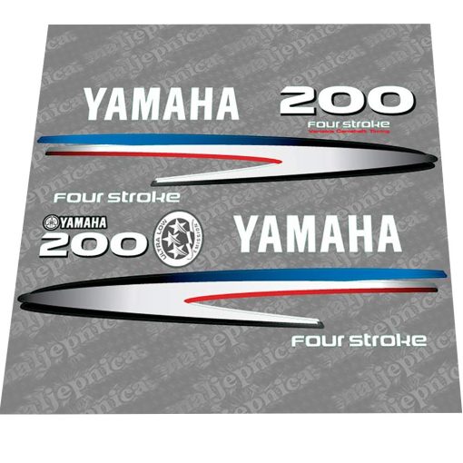 Set de Calcomanias de Repuesto para Yamaha 200 Four S. 2002-2006 - Gris-Blanco