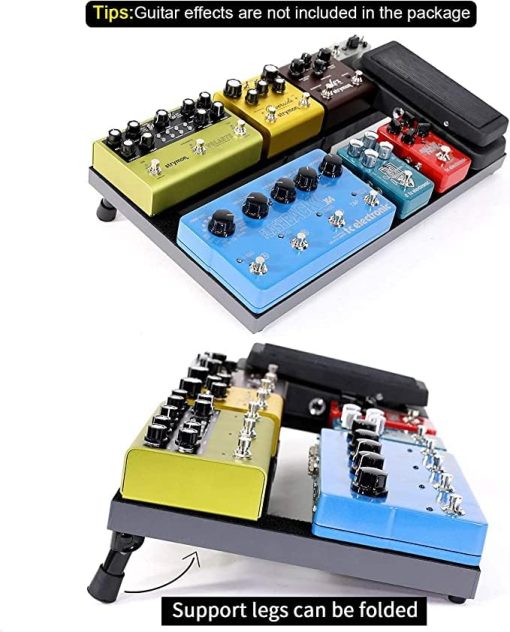 Tablero de Pedales de Guitarra Ghost Fire Aleacion de Aluminio 1.76lb Super Ligero 19.8''x11.5'' con Bolsa de Transporte y Cables de Parche para Pedales de Efecto (3 Pack) - Imagen 5