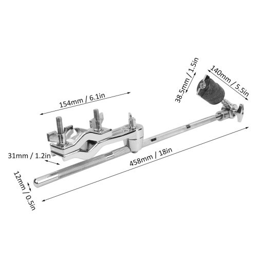 Abrazaderas de extension para bateria, Soporte de platillo boom ajustable con almohadilla de fieltro, Accesorios de bateria - Imagen 3