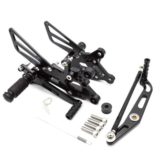 PROCNC Front Rearsets Reposapies Motocicleta Reposapies Juego de Reposapies Ajustables Enteros Conjunto de Frenos y Pedales de Cambio en Negro para Yamaha YZF R6 R6S 2006-2020 - Imagen 5