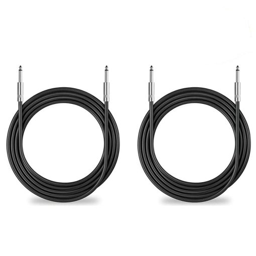 Yuyaokk 2Pack 25 ft 1/4" a 1/4" Cables de Altavoz, Verdaderos Cables de Empalme 12AWG, Cable de Altavoz de Audio DJ/PA de 1/4 Pulgadas Macho de 12 AWG.