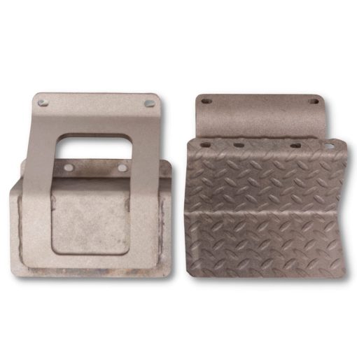 Paso Lateral Compatible con Vehiculos Jeep CJ5 (Par) - Construccion en Acero Solido - Diseño de Traccion de Placa de Diamante Metalico - Ajuste Universal en Clasicos CJ-5 (Solido) - Imagen 2