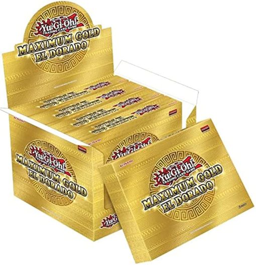 Yugioh Maximum Gold El Dorado Caja de Exhibicion Sellada: 5 Mini-Cajas (?20 Sobres de Refuerzo en Total!)