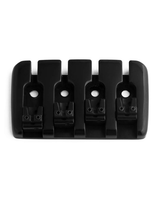 Puente para Bajo de 4 Cuerdas Estilo A Carga Superior con Selletas de Zinc para Bajo Jazz Electrico P Bajo Negro de Alto Peso - Imagen 6
