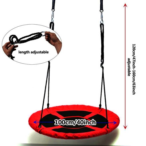 Columpio Gigante de Nido con Cuerda de Red para arbol de Alta Resistencia Facil de Instalar para Ninos Adultos al Aire Libre Jardin Trasero 100 cm/60 cm - Imagen 2