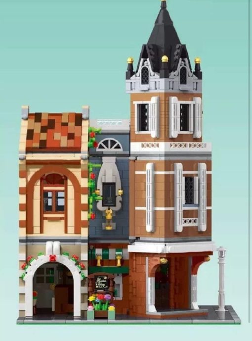 Set de bloques de construccion de edificio modular de dos pisos de General Jim's Corner Flower Shop and Cafe con 3036 piezas - Modelo arquitectonico de bloques de construccion con accesorios - Imagen 4