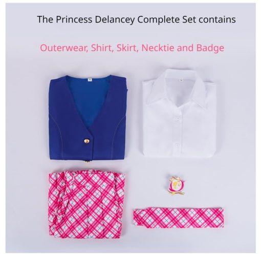 Disfraz de Cosplay de Halloween de Anime de la Escuela Princess Delancey TYCDZ para Ninas(Delancey,3X-Large) - Imagen 4