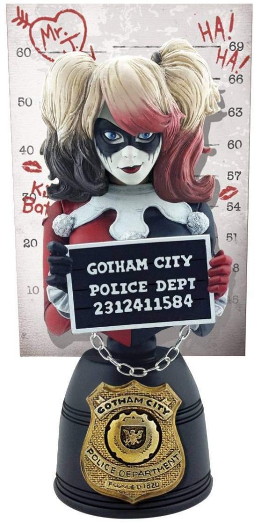 Busto de Harley Quinn de Cryptozoic DC Comics (Edicion Roja y Negra)