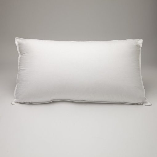 Almohada de plumas de ganso blanco Finefeather, rellena con 550 fill power, firme, con tela 100% algodon (Queen)