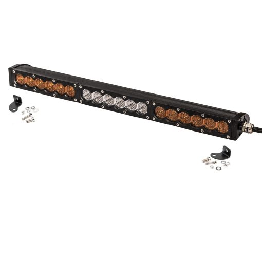 Barra de luz Led de fila unica Angel ma 90W 20" Blanco ambar Amarillo Combo de manchas de inundacion Super brillante Barra de luz Led Luces de marcha Luces delanteras Barra de neblina Lampara de trabajo de conduccion todoterreno 4WD Van UTE Truck Bumper 12V
