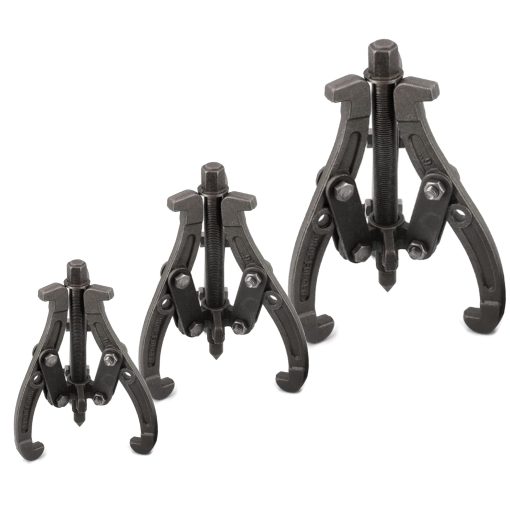 Juego de 3 Extractores de Engranajes 4" 6" 8" Bonvoisin para Poleas y Cojinetes - Herramienta de Extraccion de Engranajes para Deslizantes, Cojinetes, Volantes y Poleas (Set de 3 Piezas)