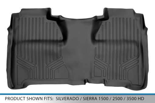SMARTLINER Tapetes a Medida para la 2da Fila de Asientos Negro para Cabina Doble 2014-2018 Silverado/Sierra 1500-2015-2019 2500/3500 HD - Imagen 3