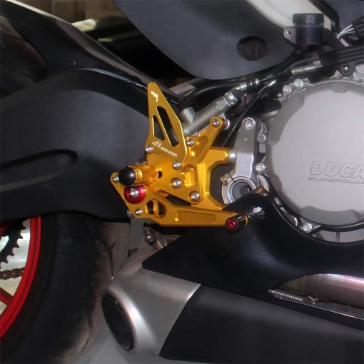 Rearsets Rear Sets Footpegs CNC Ajustable Para Ducati 959 Panigale 2016 2017 2018 2019 - Imagen 2