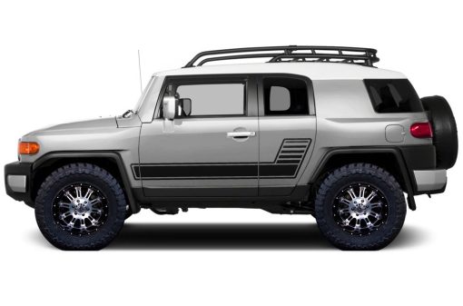 Factory Crafts Juego de Calcomanias de Vinilo con Rayas de Gradiente en los Laterales Compatible con Toyota FJ Cruiser 2007-2014 - Negro Mate