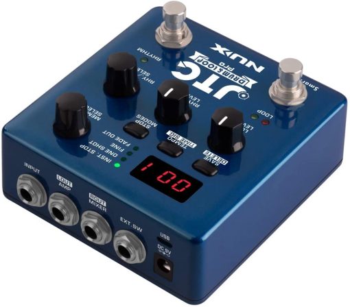 Paquete de Pedal de Bateria y Loop Briskdrop NUX JTC Pro con 2 Cables de Instrumento MXR y Afinador Clip-On Snark, jtcprobundle1 - Imagen 3