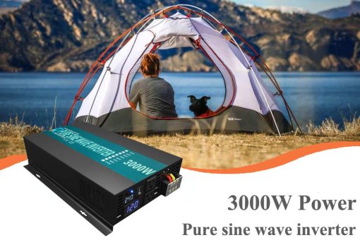 Inversor de energia solar WZRELB Reliable 3000W Fuera de la red 24V Convertidor de voltaje CC Pantalla LED Onda sinusoidal pura Dual 120V Salidas de CA - Imagen 7