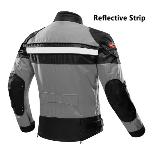 Chaqueta de Moto BORLENI Chaqueta de Montar en Moto Chaqueta a Prueba de Viento Ropa de Proteccion Completa CE Armor Todo Terreno - Imagen 2