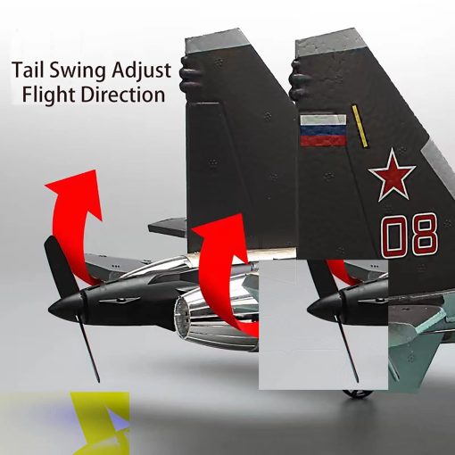 Avion RC PLRB TOYS Juguete de Avion de Control Remoto RTF 4CH Motor de Cola Brushless Funcion de Acrobacias 3D / 6D Jet SU35 con Modelo Hobby 2 Palanca de Acelerador Izquierda - Imagen 3