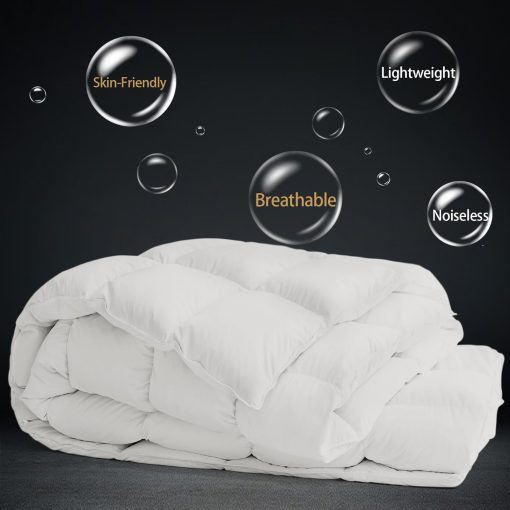 Edredon de Plumas de Ganso CYMULA tamano King - Invierno Blanco Crema Duvet Insert, Esponjoso, Calido y Transpirable, Ultra Suave y Silencioso con 8 Lazos (90" x 106") - Imagen 5
