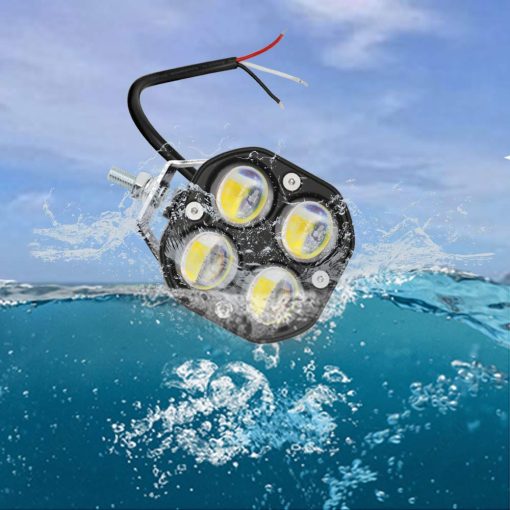 Luces de conduccion LED de pod doble color ambar/amarillo blanco 2Pcs 40W 3 pulgadas Luces de conduccion LED OffRoad Luces auxiliares de trabajo Luces de zanja Se ajustan a motocicleta camion auto SUV ATV barco camionetas Tractor - Imagen 6