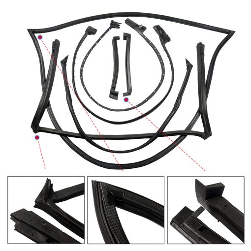 TEKKOAUTO 9096GGW Kit de Sellado de Tira de Clima Juego Completo de Burletes Compatible con Chevy Corvette C4 1984-1996 2 Puertas 5.7L V8 5733CC 350Cu. in. 8489GGW - Imagen 5