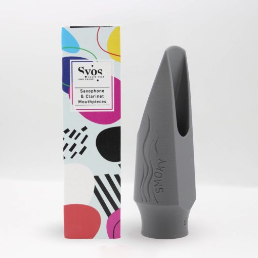 Boquilla de Saxofon Alto Syos, Modelo Smoky, Abertura de 6, Gris Antracita