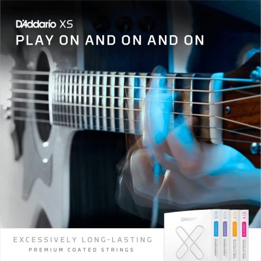 Cuerdas de Guitarra D'Addario - XS 80/20 Bronce Recubierto Cuerdas de Guitarra Acustica - XSABR1253-3P - Maxima Durabilidad con Suave Tacto y Tono Excepcional - Para Guitarras de 6 Cuerdas - 12-53 Light, Pack de 3 - Imagen 3