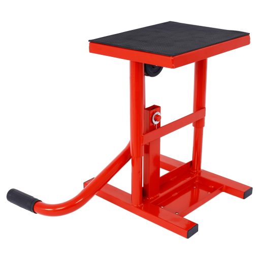 Base de Elevacion de Motocicleta Ajustable de 11"-16.5" Soporte para Bicicleta de Motocross Capacidad de Carga de 330 lbs Soporte de Motocicleta de Acero para Reparacion y Mantenimiento de Motocicletas Rojo - Imagen 4