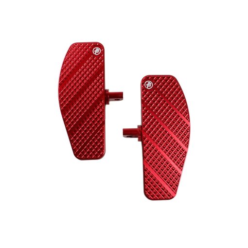 POWERJAMES Mini Pedal de pie largo de 7.9 pulgadas en rojo para Harley Davidson 2017-Antes de Steet Bob Low Rider, Springer Softail, modelos FX Dyna, Softail (Pequeno rojo)